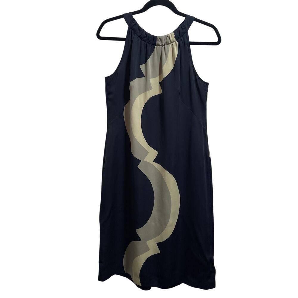 Banana Republic Womens Silk Blend Halter Sleeveless Sheath Dress Sz 6